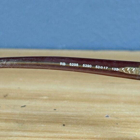 RayBan RB5298 5390 Eyeglasses Rectangular Full Rim Acetate Frame Only 53-17 135 - Picture 8 of 8